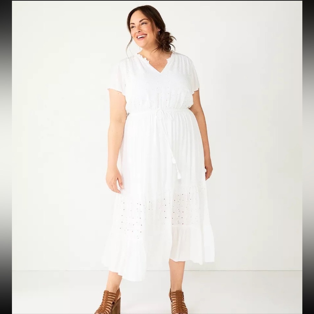 Sonoma Good for Life Women’s White Tiered Maxi Dress